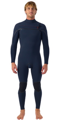 2026 O'Neill Mens Hyperfreak Fire 4/3+mm Chest Zip Wetsuit 5661 - Carbon / Carbon